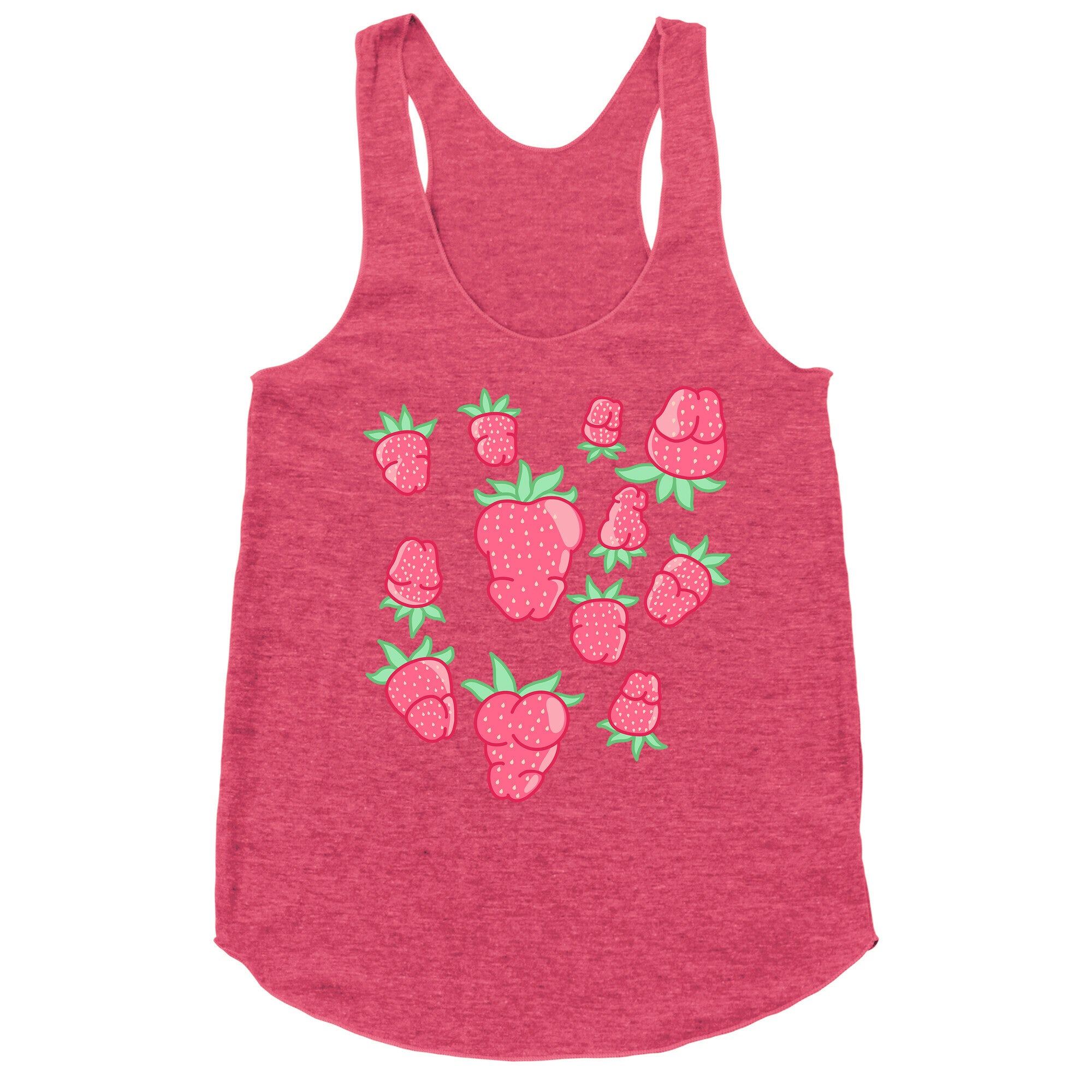 Strawberry Peens Pattern Racerback Tank